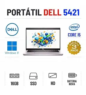 DELL LATITUDE 5421 | 14" HD | I5-11500H | 16GB RAM | 240GB SSD | BATERIA NOVA