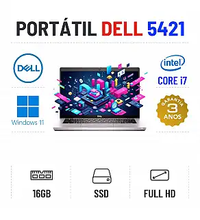 DELL LATITUDE 5421 | 14" FULLHD | I7-11850H | 16GB RAM | 480GB SSD