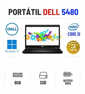 DELL LATITUDE 5480 | 14" | i5-7200U | 8GB RAM | SSD | BATERIA NOVA