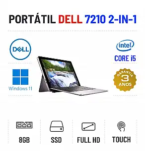 DELL LATITUDE 7210 2-IN-1 | 12.3" TOUCH FULLHD | i5-10310u | 8GB RAM | 240GB SSD