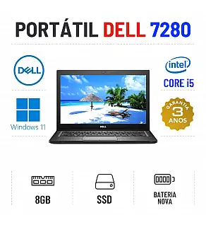 DELL LATITUDE 7280 | 12.5" | i5-7200u | 8GB RAM | 240GB SSD | BATERIA NOVA