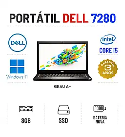 DELL LATITUDE 7280 | 12.5" | i5-7200u | 8GB RAM | 240GB SSD | BATERIA NOVA