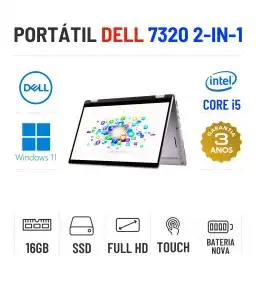DELL LATITUDE 7320 2-IN-1 | 13.3" TOUCH FULLHD | I5-1140G7 | 16GB RAM | 240GB SSD | BATERIA NOVA