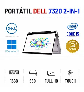 DELL LATITUDE 7320 2-IN-1 | 13.3" TOUCH FULLHD | I5-1140G7 | 16GB RAM | 240GB SSD