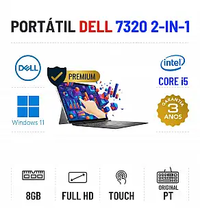 DELL LATITUDE 7320 2-IN-1 | 13.3" TOUCH FULLHD | I5-1140G7 | 8GB RAM | 240GB SSD