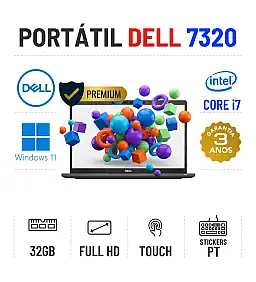 DELL LATITUDE 7320 | 13.3" TOUCH FULLHD | I7-1185G7 | 32GB RAM | 480GB SSD DELL LATITUDE 7320 | 13.3" TOUCH FULLHD | I7-1185G7 | 32GB RAM | 480GB SSD