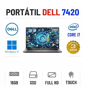 DELL LATITUDE 7420 | 14" TOUCH FULLHD | i7-1185G7 | 16GB RAM | 240GB SSD | OFERTA DE OFFICE 2021