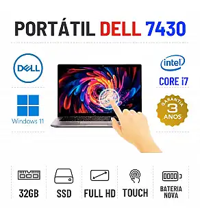 DELL LATITUDE 7430 | 14" TOUCH FULLHD | i7-1265U | 32GB RAM | 480GB SSD | BATERIA NOVA | OFERTA DE OFFICE 2021