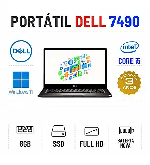 DELL LATITUDE 7490 | 14" FULLHD | i5-8350U | 8GB RAM | 240GB SSD | BATERIA NOVA | OFERTA DE OFFICE 2021