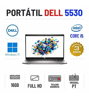 DELL LATITUDE 5530 | 15.6" FULLHD | i5-1245U | 16GB RAM | 240GB SSD | TECLADO NUMÉRICO DELL LATITUDE 5530 | 15.6" FULLHD | i5-1245U | 16GB RAM | 240GB SSD | TECLADO NUMÉRICO