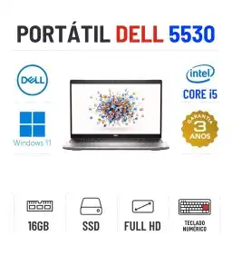 DELL LATITUDE 5530 | 15.6" FULLHD | i5-1245U | 16GB RAM | 240GB SSD | TECLADO NUMÉRICO