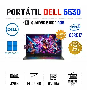 DELL PRECISION 5530 | 15.6" FULLHD | i7-8850H | 32GB RAM | 480GB SSD | QUADRO P1000 4GB