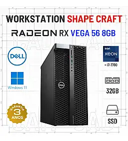 WORKSTATION SHAPE CRAFT | XEON=I7-7700 | 32GB RAM | 480GB | RX VEGA 56 8GB | OFERTA DE OFFICE 2021 
