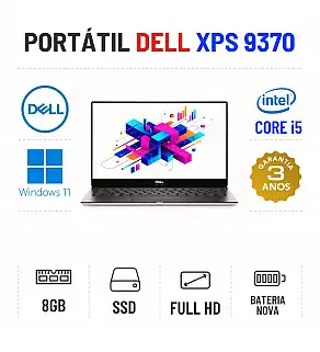 DELL XPS 13 9370 | 13.3" FULLHD | i5-8250U | 8GB RAM | 240GB SSD | BATERIA NOVA