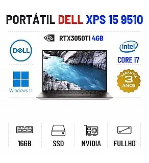 DELL XPS 15 9510 | 15.6" FULLHD | i7-11800H | 16GB RAM | 960GB SSD | RTX3050TI-4GB OFERTA OFFICE