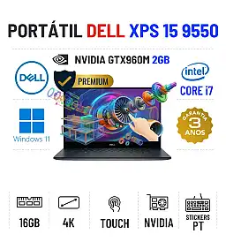 DELL XPS 15 9550 | 15.6" TOUCH 4K | i7-6700HQ | 16GB RAM | 240GB SSD | GTX960M 2GB