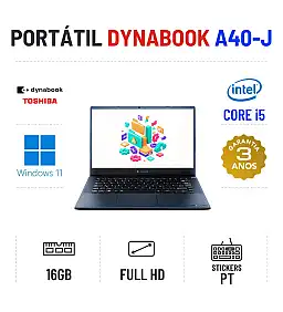 TOSHIBA / DYNABOOK TECRA A40-J | 14" FULLHD | I5-1135G7 | 16GB RAM | 240GB SSD