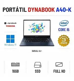 DYNABOOK TECRA A40-K | 14" FULLHD | I5-1240P | 16GB RAM | 240GB SSD | OFERTA DE OFFICE 2021
