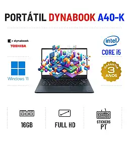 TOSHIBA DYNABOOK A40-K | 14" FULLHD | I5-1240P | 16GB RAM | 240GB SSD