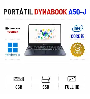 DYNABOOK TECRA A50-J | 15.6" FULLHD | I5-1135G7 | 8GB RAM | 240GB SSD | OFERTA DE OFFICE 2021