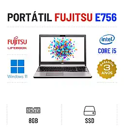 FUJITSU LIFEBOOK E756 | 15.5" | i5-6300U | 8GB RAM | 240GB SSD 