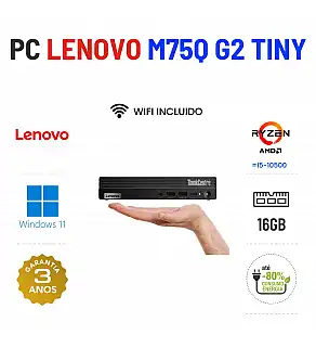 LENOVO THINKCENTRE M75Q G2 MINI | RYZEN 5 PRO = i5-10gen | 16GB RAM | 480GB SSD | OFERTA DE OFFICE 2021