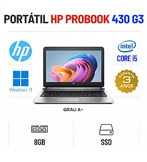 HP PROBOOK 430 G3 | 13.3" | i5-6200U | 8GB RAM | 240GB SSD