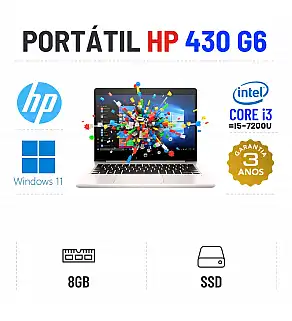 HP PROBOOK 430 G6 | 13.3" | I3-8145U = I5-7200U | 8GB RAM | SSD 