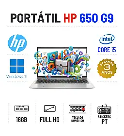 HP ELITEBOOK 650 G9 | 15.6'' FULLHD | I5-1235U | 16GB RAM | 240GB SSD | TECLADO NUMÉRICO