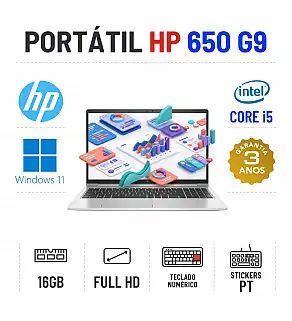 HP ELITEBOOK 650 G9 | 15.6'' FULLHD | I5-1235U | 16GB RAM | 480GB SSD | TECLADO NUMÉRICO HP ELITEBOOK 650 G9 | 15.6'' FULLHD | I5-1235U | 16GB RAM | 480GB SSD | TECLADO NUMÉRICO
