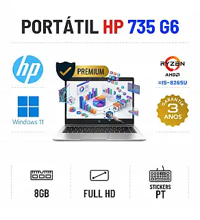 HP ELITEBOOK 735 G6 | 13.3" FULLHD | RYZEN 3 = I5-8265U | 8GB RAM | 240GB SSD HP ELITEBOOK 735 G6 | 13.3" FULLHD | RYZEN 3 = I5-8265U | 8GB RAM | 240GB SSD