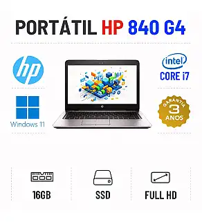 HP ELITEBOOK 840 G4 | 14" FULLHD | I7-7500U | 16GB RAM | 240GB SSD
