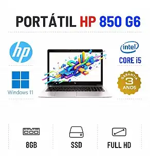 HP ELITEBOOK 850 G6 | 15.6" FULLHD | i5-8265u | 8GB RAM | 240GB SSD