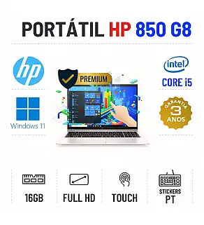 HP ELITEBOOK 850 G8 | 15.6" TOUCH FULLHD | i5-1145G7 | 16GB RAM | 240GB SSD | TECLADO NUMÉRICO | OFERTA DE OFFICE 2021 HP ELITEBOOK 850 G8 | 15.6" TOUCH FULLHD | i5-1145G7 | 16GB RAM | 240GB SSD | TECLADO NUMÉRICO | OFERTA DE OFFICE 2021