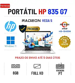 HP ELITEBOOK 835 G7 | 13.3'' FULLHD | RYZEN 3 PRO 4450U > I5-10400H | 8GB RAM | 240GB SSD