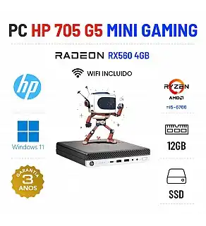 HP ELITEDESK 705 G5 MINI GAMING | RYZEN 3 PRO = I5-6700 | 12GB RAM | 240GB SSD | RX560-4GB HP ELITEDESK 705 G5 MINI GAMING | RYZEN 3 PRO = I5-6700 | 12GB RAM | 240GB SSD | RX560-4GB