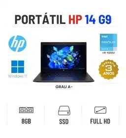 HP FORTIS 14 G9 | 14" FULLHD | N6000 = I5-5200U | 8GB RAM | 240GB SSD