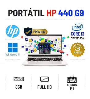 HP PROBOOK 440 G9 | 14" FULLHD | i3-1215U=i5-1145G7 | 8GB RAM | 240GB SSD