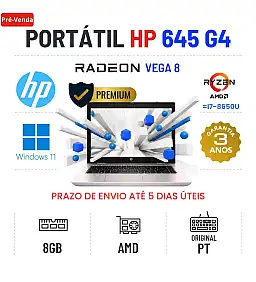HP PROBOOK 645 G4 | 14'' | RYZEN 5 PRO 2500U=I7-8650U | 8GB RAM | 240GB SSD | RADEON VEGA 8
