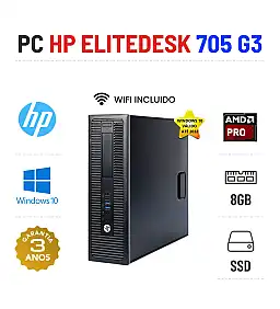 HP ELITEDESK 705 G3 SFF | AMD PRO A10-8770 | 8GB RAM | SSD
