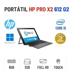 HP PRO X2 612 G2 | 12" TOUCH FULLHD | I5-7Y54 | 8GB RAM | 480GB SSD