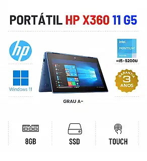 HP PROBOOK X360 11 G5 EE | 11.6" TOUCH | INTEL N5030 = I5-5200U | 8GB RAM | 240GB SSD