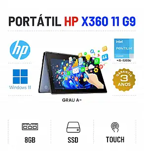 HP PRO X360 FORTIS 11 G9 | 11.6" TOUCH | N6000 = I5-5200U | 8GB RAM | SSD | OFERTA DE OFFICE 2021