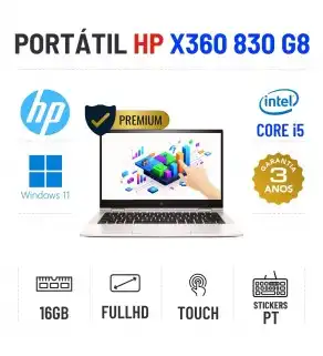 HP ELITEBOOK X360 830 G8 | 13.3" TOUCH FULLHD | I5-1135G7 | 16GB RAM | 240GB SSD HP ELITEBOOK X360 830 G8 | 13.3" TOUCH FULLHD | I5-1135G7 | 16GB RAM | 240GB SSD