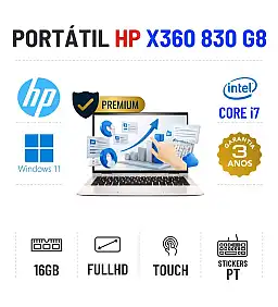 HP ELITEBOOK X360 830 G8 | 13.3" TOUCH FULLHD | I7-1185G7 | 16GB RAM | 480GB SSD