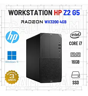 WORKSTATION HP Z2 G5 TOWER | i7-10700 | 16GB RAM | 480GB SSD | WX3200-4GB 