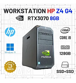 CAD 3D EXTREME HP Z4 G4 | I9-10980XE | 128GB RAM | 960GB SSD + 2TB SSD | RTX3070 8GB