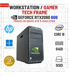 WORKSTATION/GAMER TECH FRAME HP Z4 G4 | i9-7960X SUPERIOR A i9-11900K | 64GB RAM | 960GB SSD | RTX2060-6GB WORKSTATION/GAMER TECH FRAME HP Z4 G4 | i9-7960X SUPERIOR A i9-11900K | 64GB RAM | 960GB SSD | RTX2060-6GB