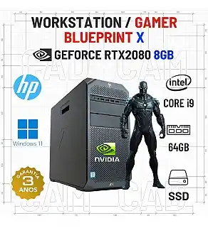 WORKSTATION/GAMER BLUEPRINT X HP Z4 G4 | i9-7960X SUPERIOR A i9-11900K | 64GB RAM | 960GB SSD | RTX2080-8GB WORKSTATION/GAMER BLUEPRINT X HP Z4 G4 | i9-7960X SUPERIOR A i9-11900K | 64GB RAM | 960GB SSD | RTX2080-8GB