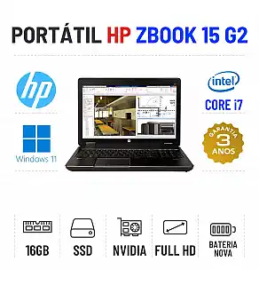HP ZBOOK 15 G2 | 15.6" FULLHD | I7-4710MQ | 16GB RAM | 240GB SSD | QUADRO K1200M 2GB | BATERIA NOVA HP ZBOOK 15 G2 | 15.6" FULLHD | I7-4710MQ | 16GB RAM | 240GB SSD | QUADRO K1200M 2GB | BATERIA NOVA
